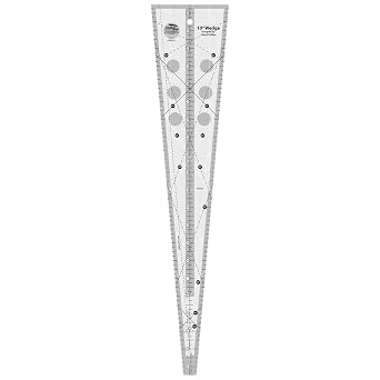 Creative Grids 10 Degree Wedge Quilt Ruler CGRCP1 Made in USA, 4-1/2in x 21in, Non-Slip Grip Acrylic Quilting, Sewing, Crafting, Patchwork Ruler & Template