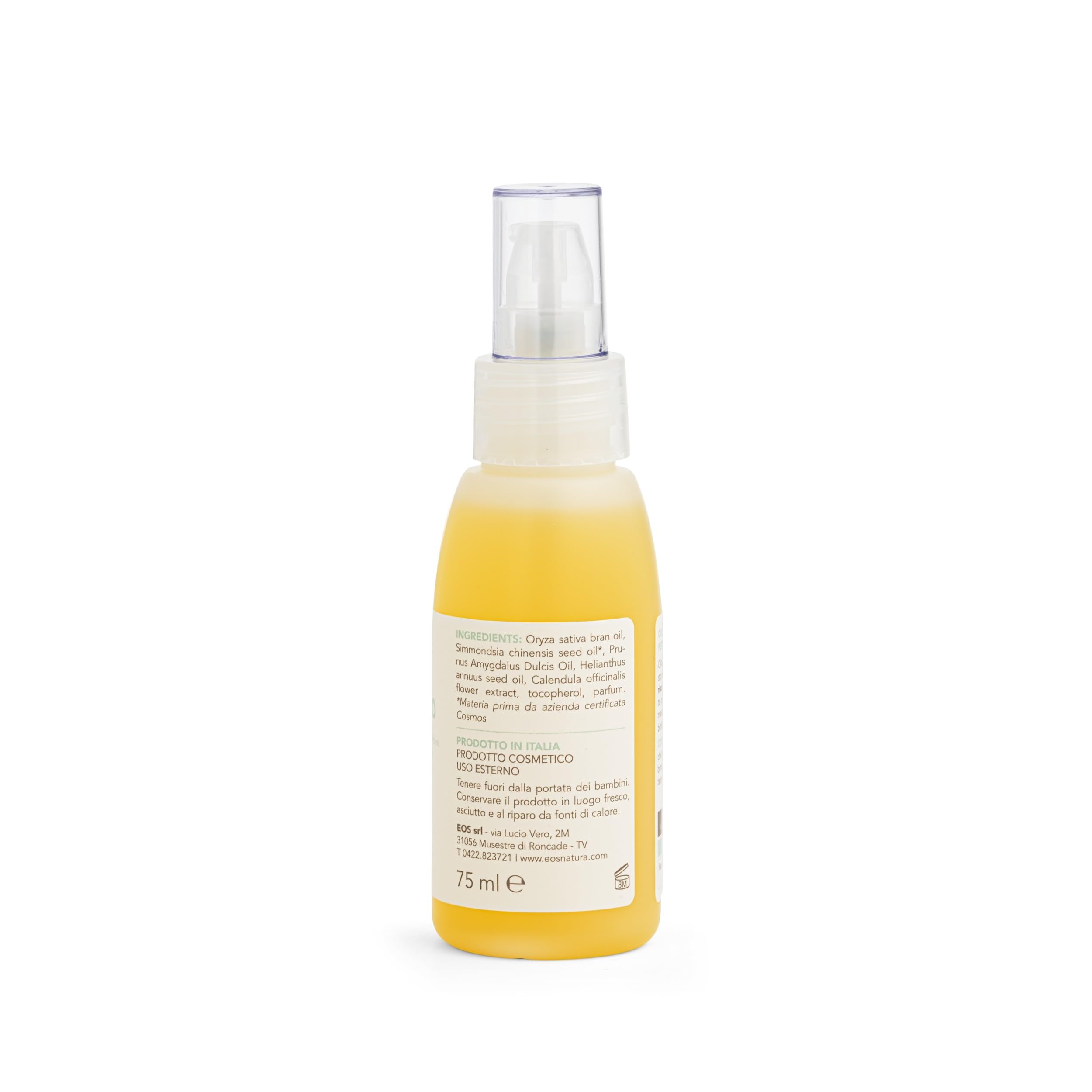 EOS NATURA Primo Olio – Confezione Doppia (2 x 75 ml) – Olio Idratante, Emolliente Massaggio per Neonati e Bambini – Oli di Crusca di Riso, Calendula e Mandorle Dolci – Il Mondo di Babu - 75 ml