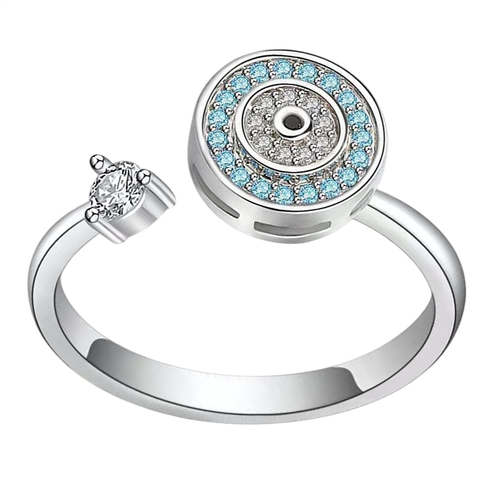 Biżuteria Fidget dla kobiet, obrotowe pierścionki dla kobiet - pierścienie sensoryczne Fidget Toy dla mężczyzn i kobiet, zabawka Fidget, elegancka biżuteria Fidget i dla przyjaciół, rodzin, na wakacje