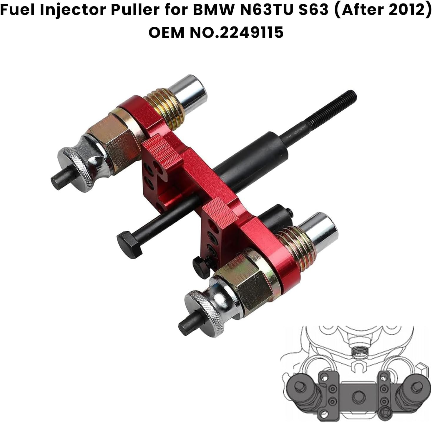 Fuel Injector Removal Install Tool Kit Compatible with BMW N20 N43 N47 N53 N54 N55 N57 N63TU S63 Engine Replacement for Mercedes Benz M133 M152 M157 M270 M271 M274 M276 M278 Injector