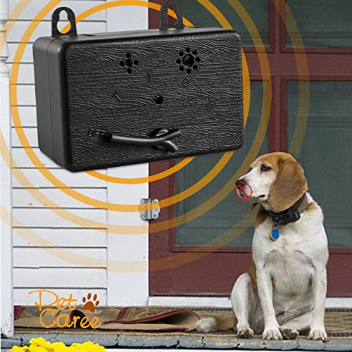 Upgraded Mini Bark Control Device Outdoor Anti Barking Ultrasonic Dog Bark Control Sonic Bark Deterrents Silencer Stop Barking Bark Stop Repeller (B-Black)