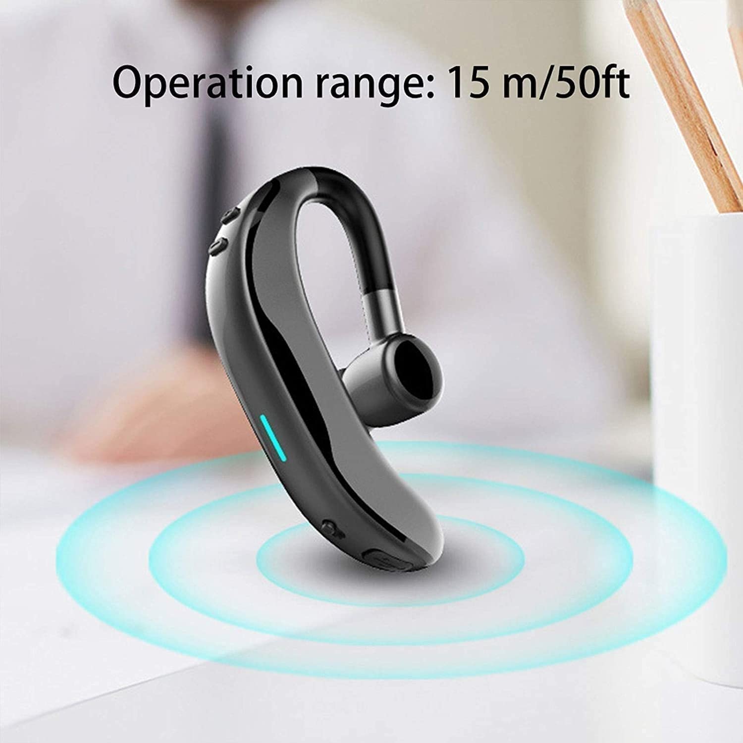 GeRRiT Auricolari Wireless Cuffie Bluetooth, for Palestra/Corsa/Allenamento, Auricolari Auricolari, Auricolari Wireless Auricolari Subwoofer Cancellazione del Rumore Leggero Resistente al Sudore
