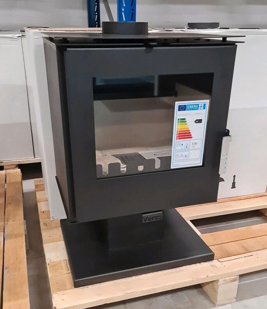 Verso Rheia P Holzofen – 5 KW Heizleistung, Effizient und Umweltfreundlich, Modernes Design für Ihr Zuhause