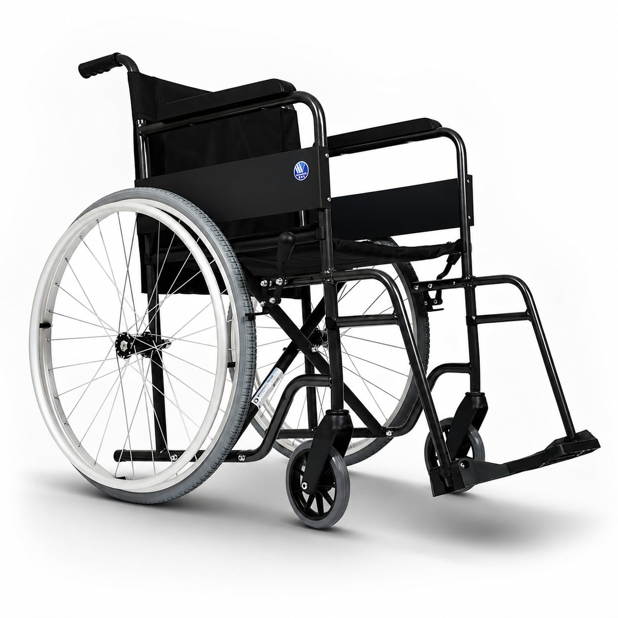 mexple x vermeiren jazz s20 economy foldable wheelchair for old people, sturdy frame, lightweight & foldable, upto120kg weight capacity - belgium technology (made in india)