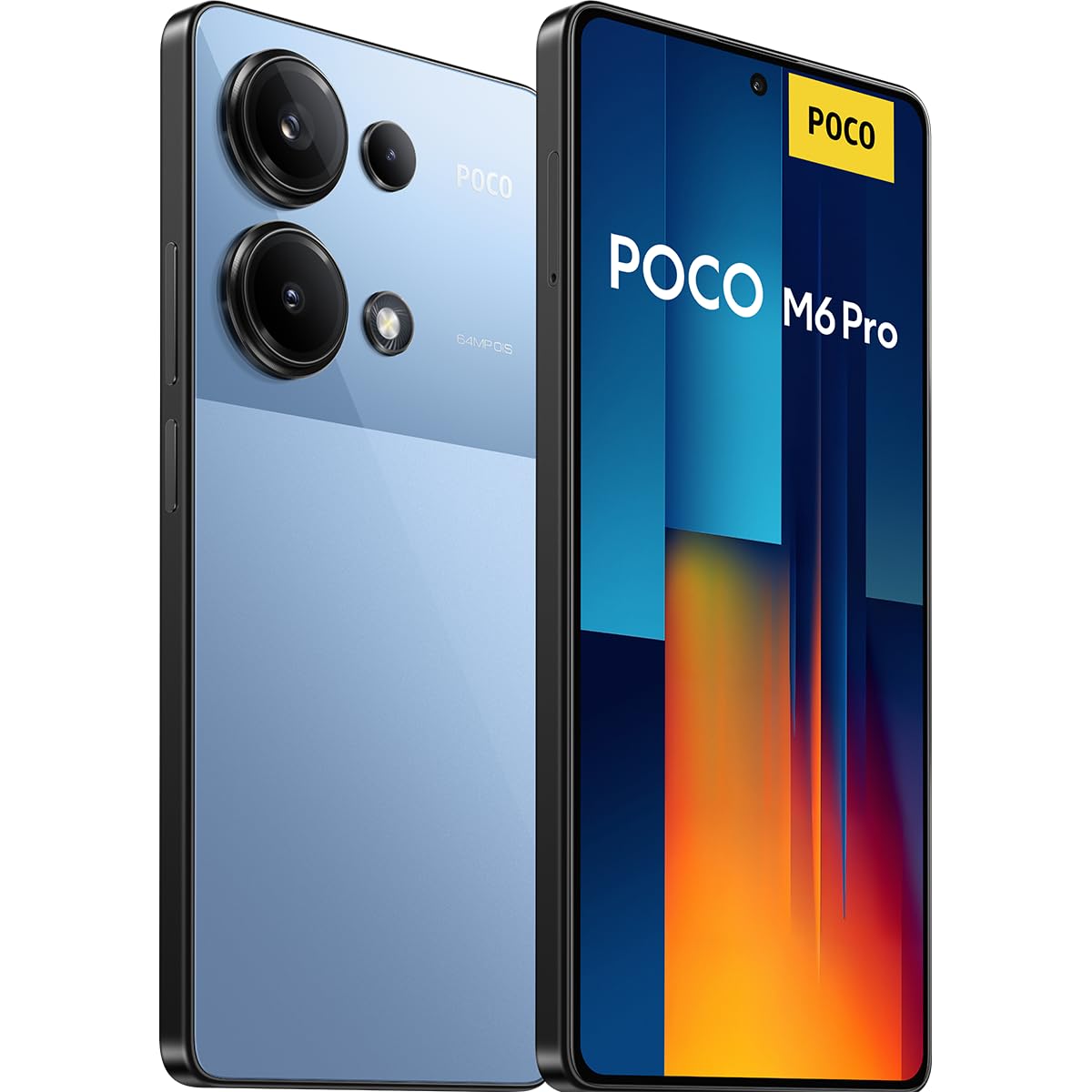 POCO M6 Pro - Smartphone 8+256GB, Schermo Amoled 6.67 120HZ 1.5K, Helio G99-Ultra, Tripla fotocamera fino a 64 MP, 67W Carica Superveloce , Blu (Versione IT)