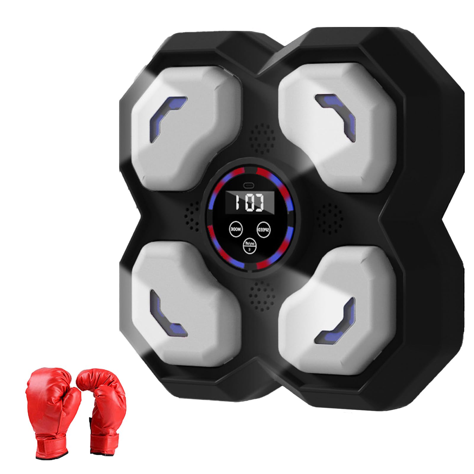 Macchina Da Boxe Elettronica Yeelan Con LED E Bluetooth - 9 Velocità, Modalità Conteggio, Guantoni Inclusi, Per Adulti E Bambini