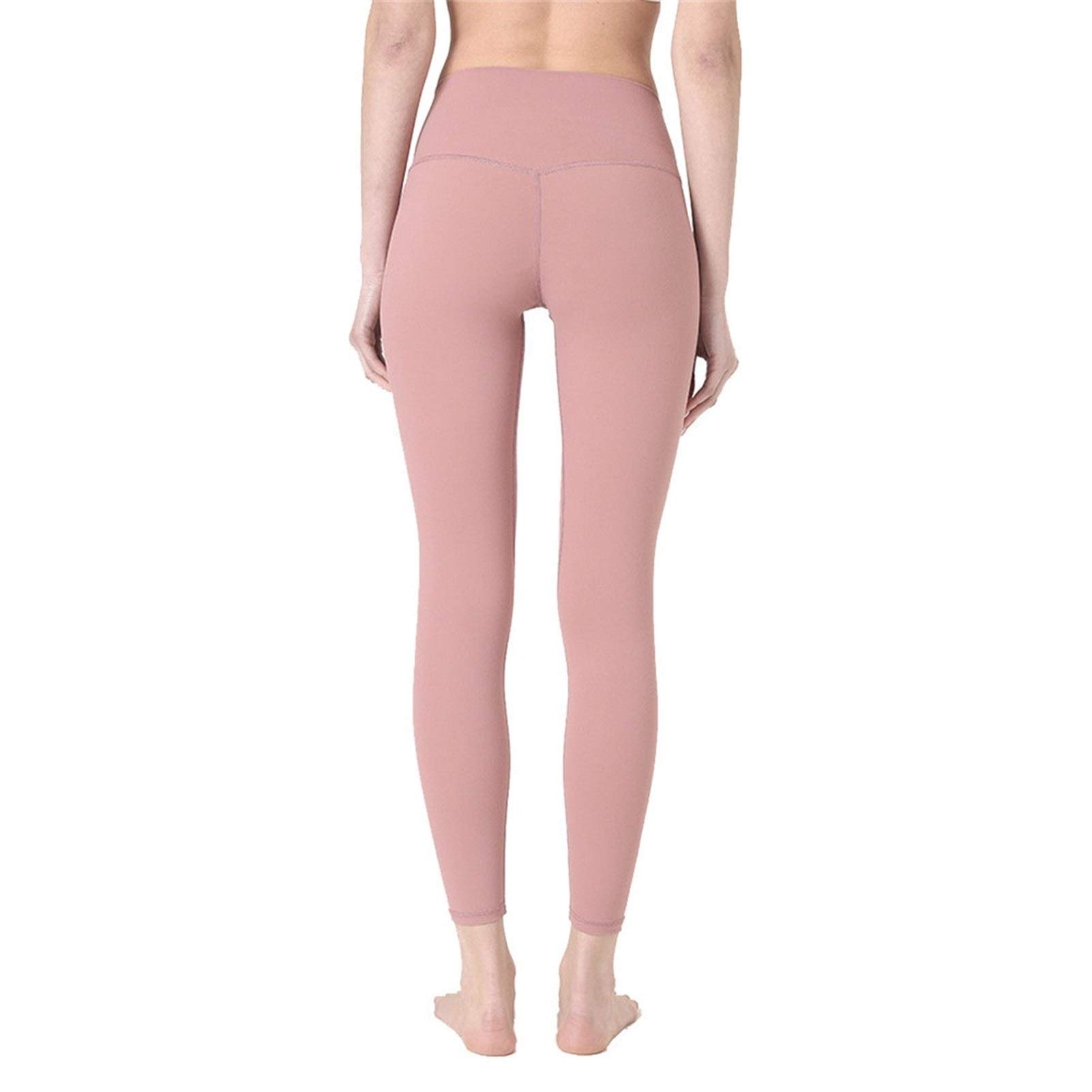 fitness legginsy damskie, Damskie Nagie uczucie Wysokiej talii Legginsy Legginsy Butt Lift Power Flex Slim Jogi Spodnie Aktywne Rajstopy Tummy Control Non See przez rozciągliwe sportowe legginsy do jo