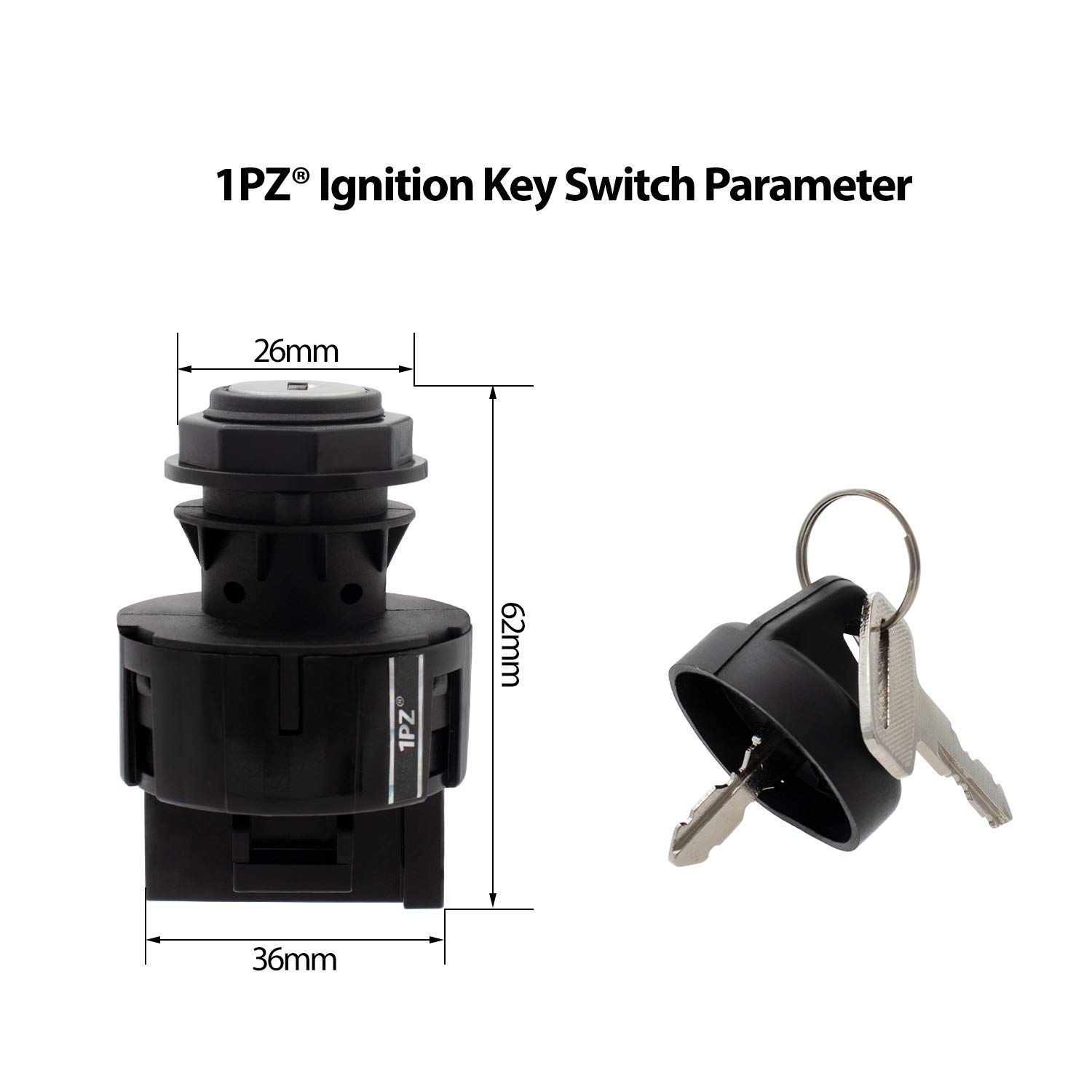 Ignition Key Switch 3 Position 4 Pin Sealed Plug 4015033 For