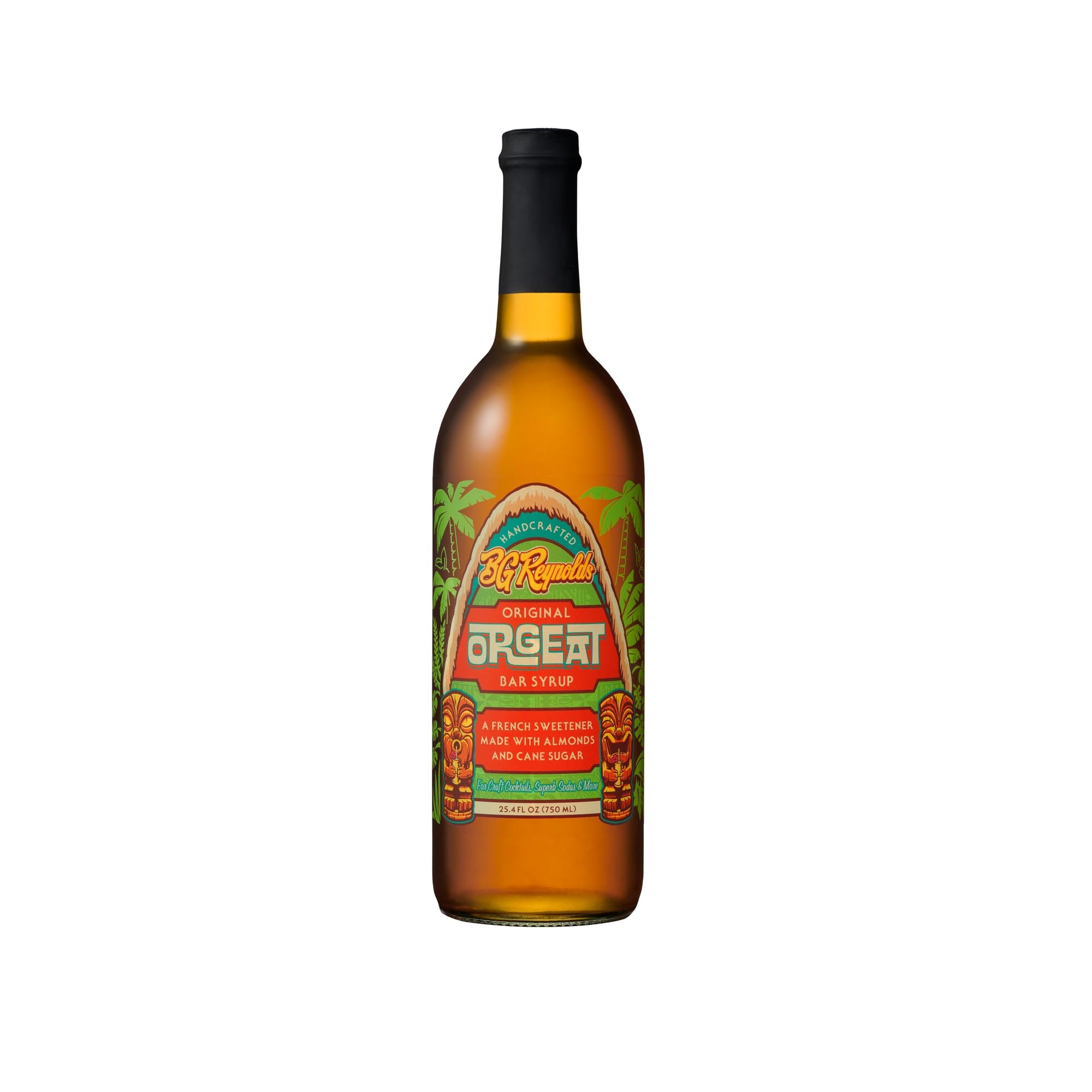 BG Reynolds Natural Tiki Cocktail Cane Syrup, Original Orgeat, 25.4 Fl Oz