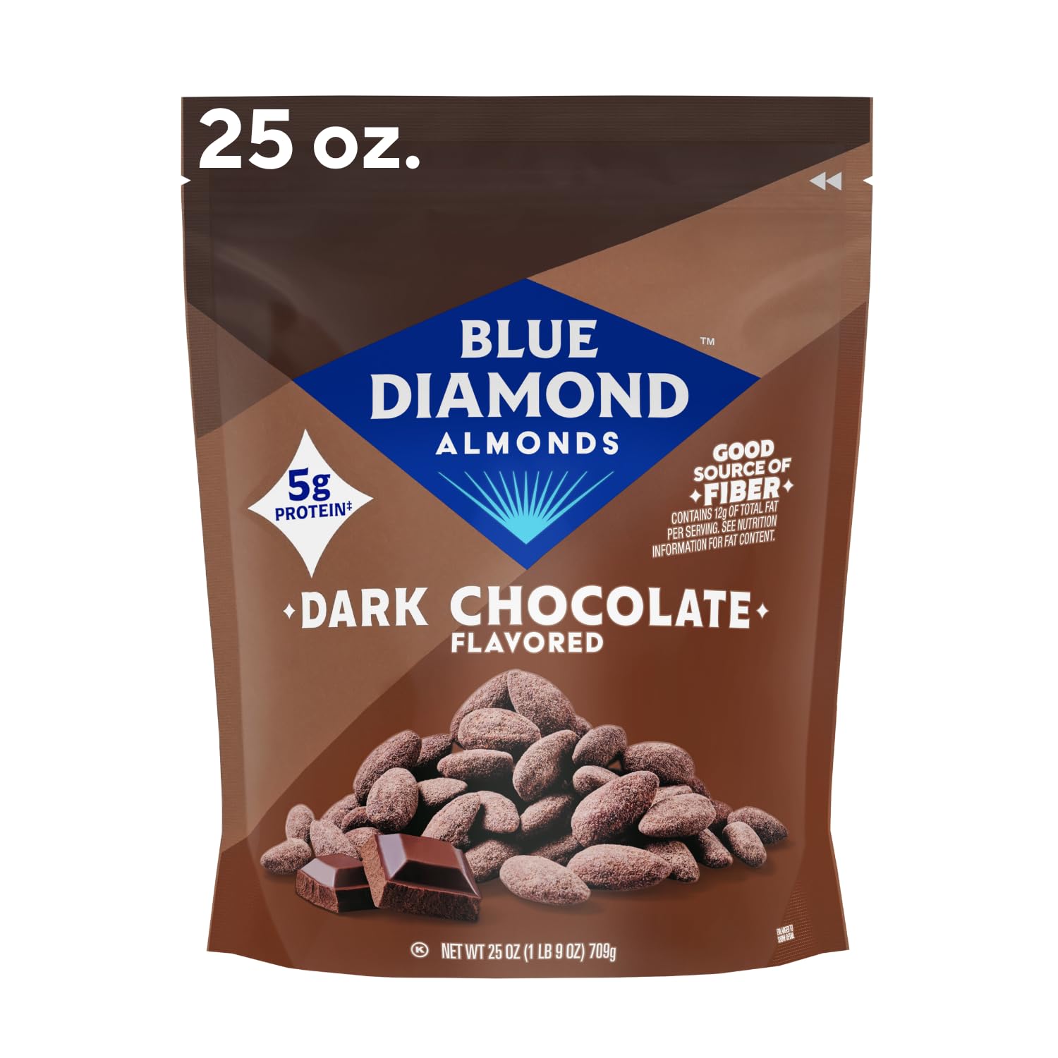 Blue Diamond Dark Chocolate Flavored Oven Roasted Almonds, 25 Oz