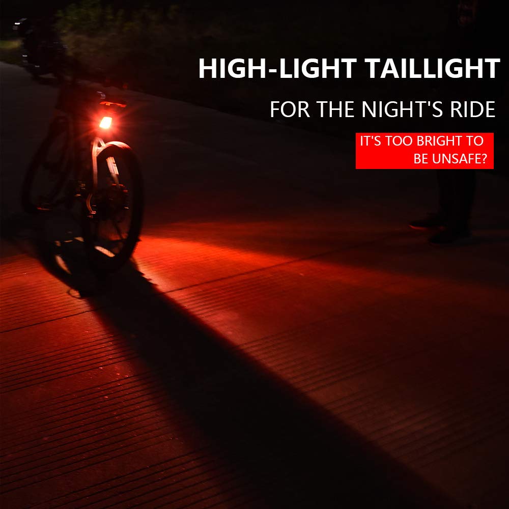 Luce Posteriore della Bicicletta USB di Ricarica della Luce di Avvertimento di Sicurezza Guida Esterna LED Alta Luminosità Zaino Luce