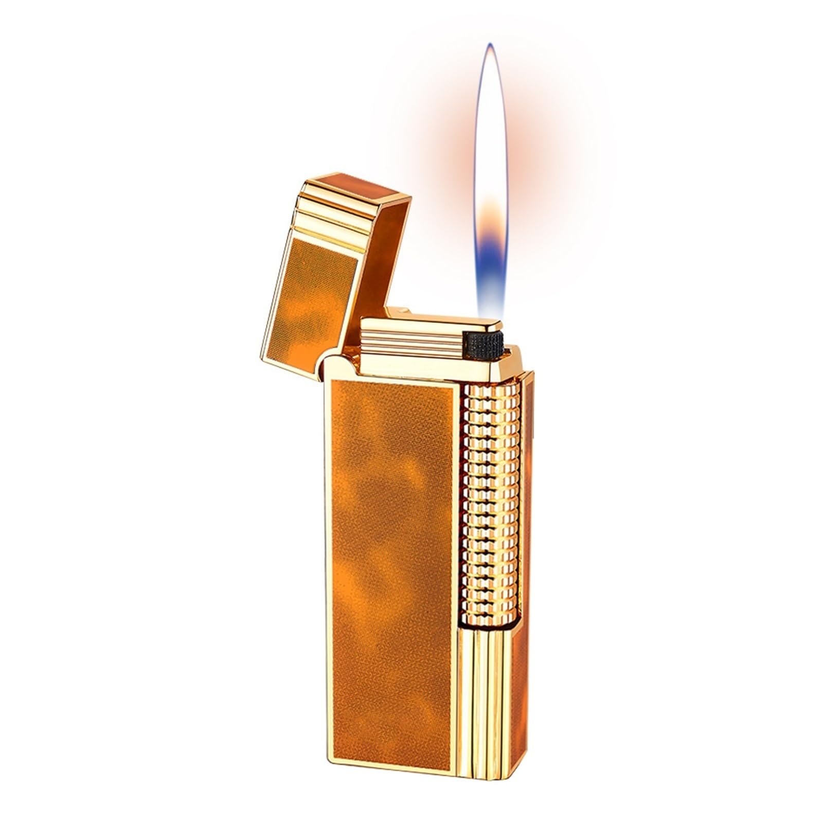 Briquet au butane flamme réglable rechargeable tout métal