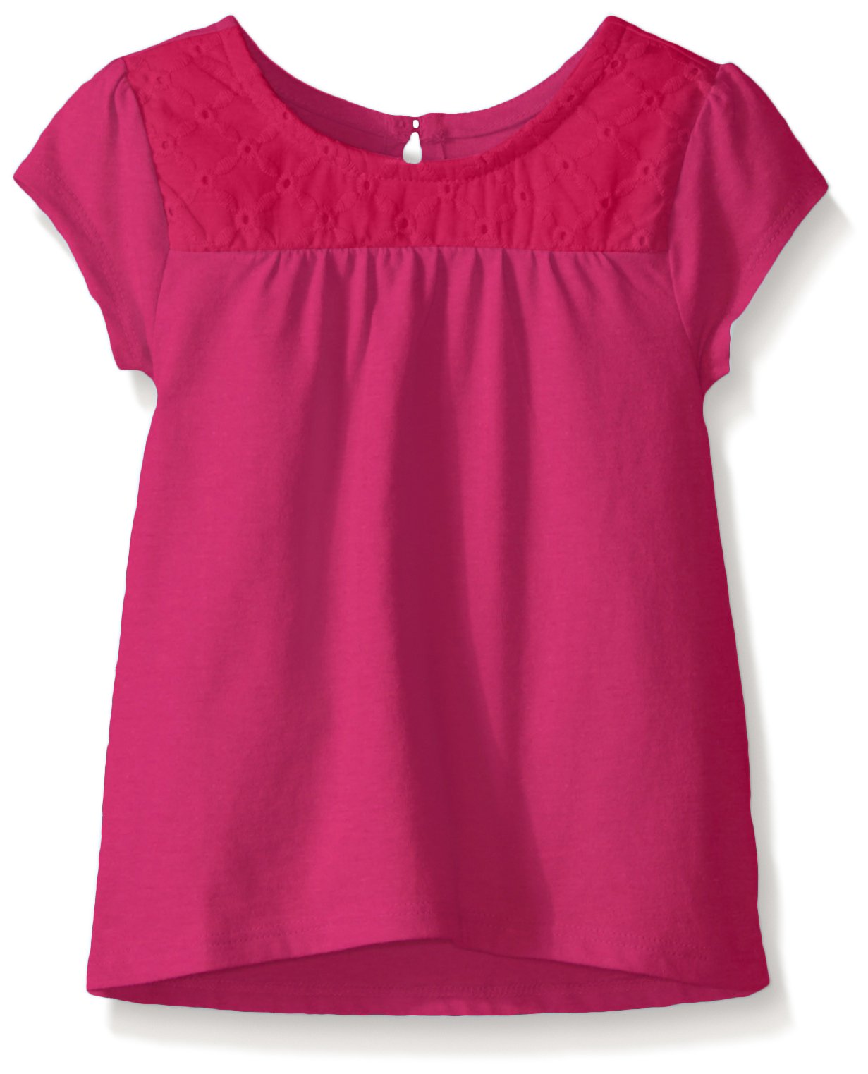 The Children's Place Little Girls' Eyelet Detail Short Sleeve Knit Top