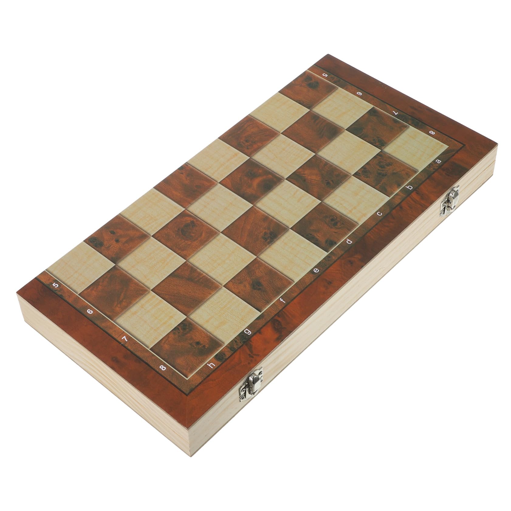 Scacchiera Pieghevole in Legno, Set 1 Pezzo, Gioco di Scacchi | Multifunzione 3 in 1, Finitura Liscia al Tatto, Formato Portatile per Ufficio e Scuola