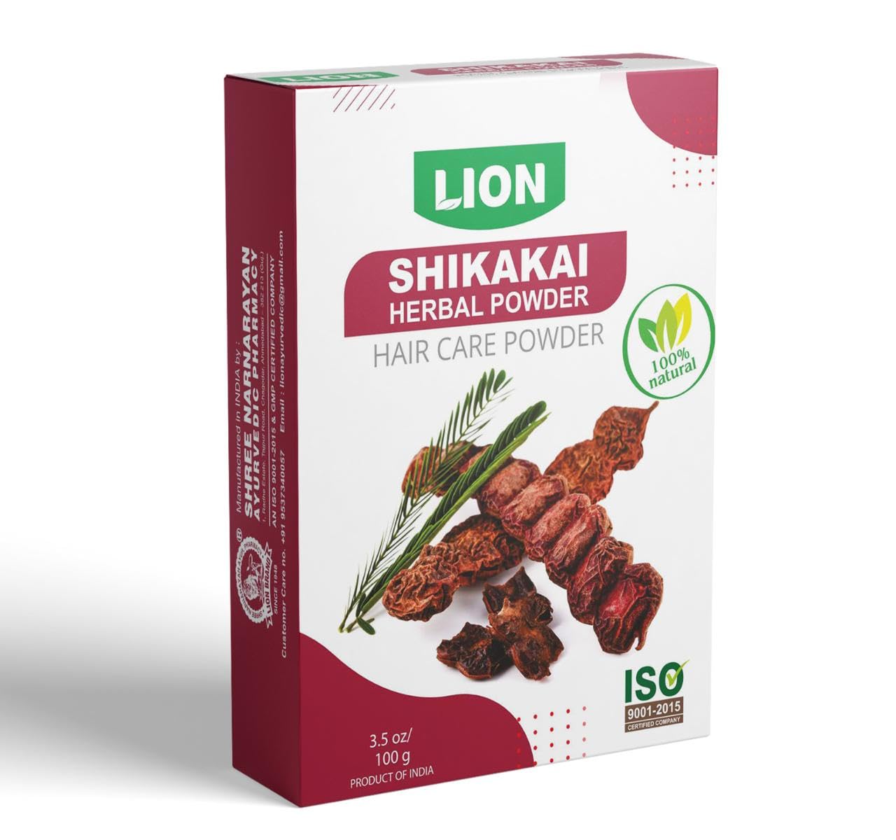 Lion Brand Pure Shikakai Powder | 100g (Pack of 2) | Natural Hair Cleanser | Promotes Hair Growth, Reduces Hair Fall & Adds Shine | Chemical-Free Ayurvedic Hair Care-image-42