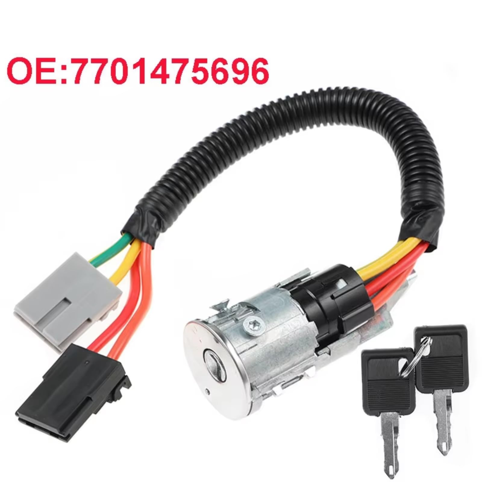 Cilindro bloccasterzo con Chiave 7701475696 7700765533 Compatibile con Trafic 2001-2018 Cilindro bloccasterzo