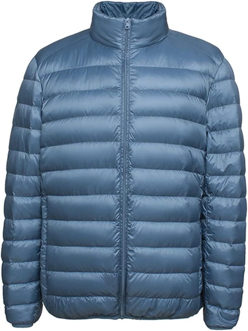 LUCIY Jacket for Men Men White Duck Down Jacket Ultra Light Down Jacket Men Windbreaker Feather Jacket Man Lightweight Portable Warm Coat (Color : Hortel�, Size : L)