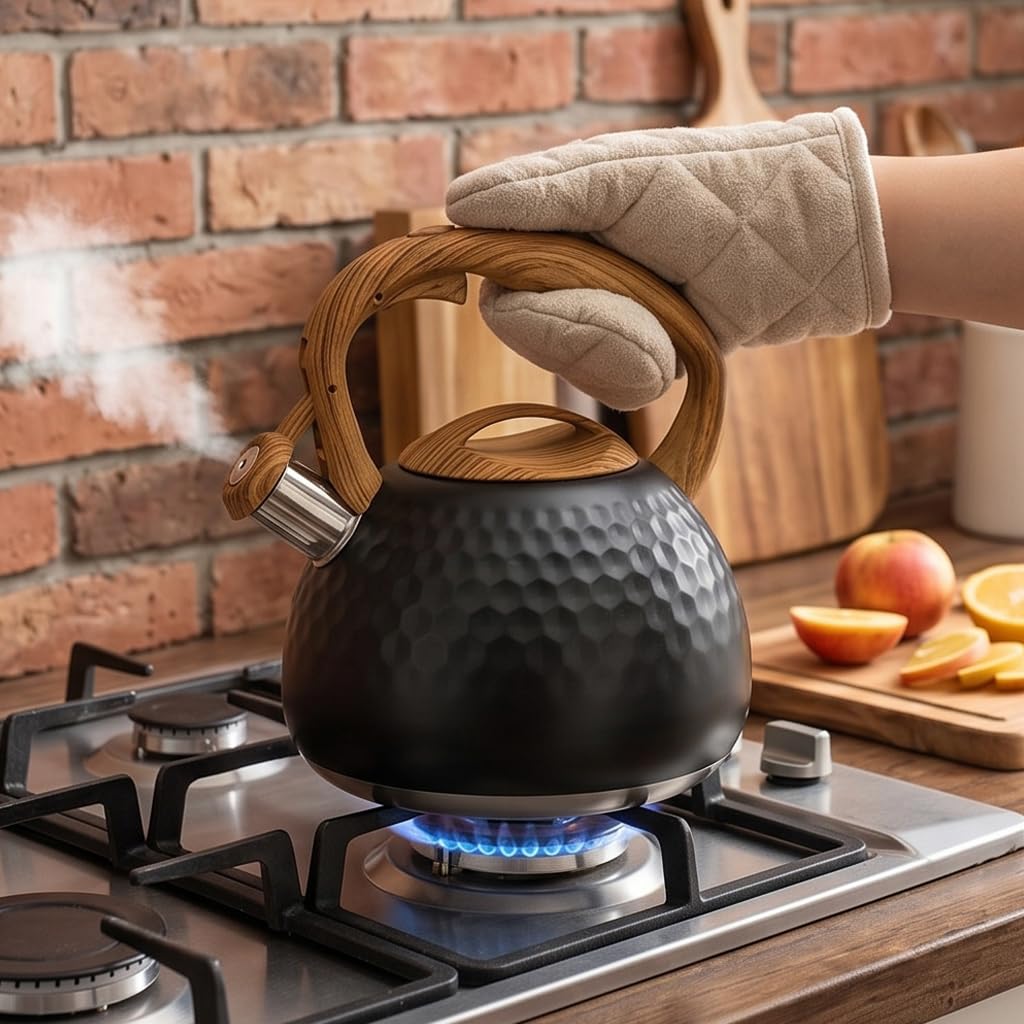 Liwankaqi Whistling Kettle Teapot 3L Stainless Steel Wood Grain Handle โ image 1