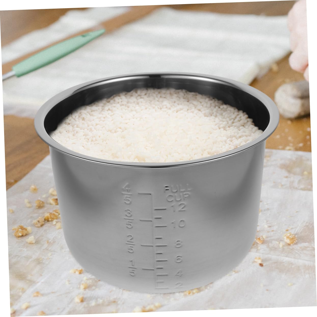 Generico Pentola Per Cuociriso Interna in Acciaio Inox 304 Ricambio Universale Antiaderente Con Fondo Spesso Capacità Grande 6 Litri Per Cucina Domestica Elettrica