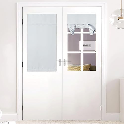 NICETOWN Cortinas de puerta francesa para ventana de puerta, panel de cortinas de privacidad para puerta, persiana de puerta delantera para cocina,