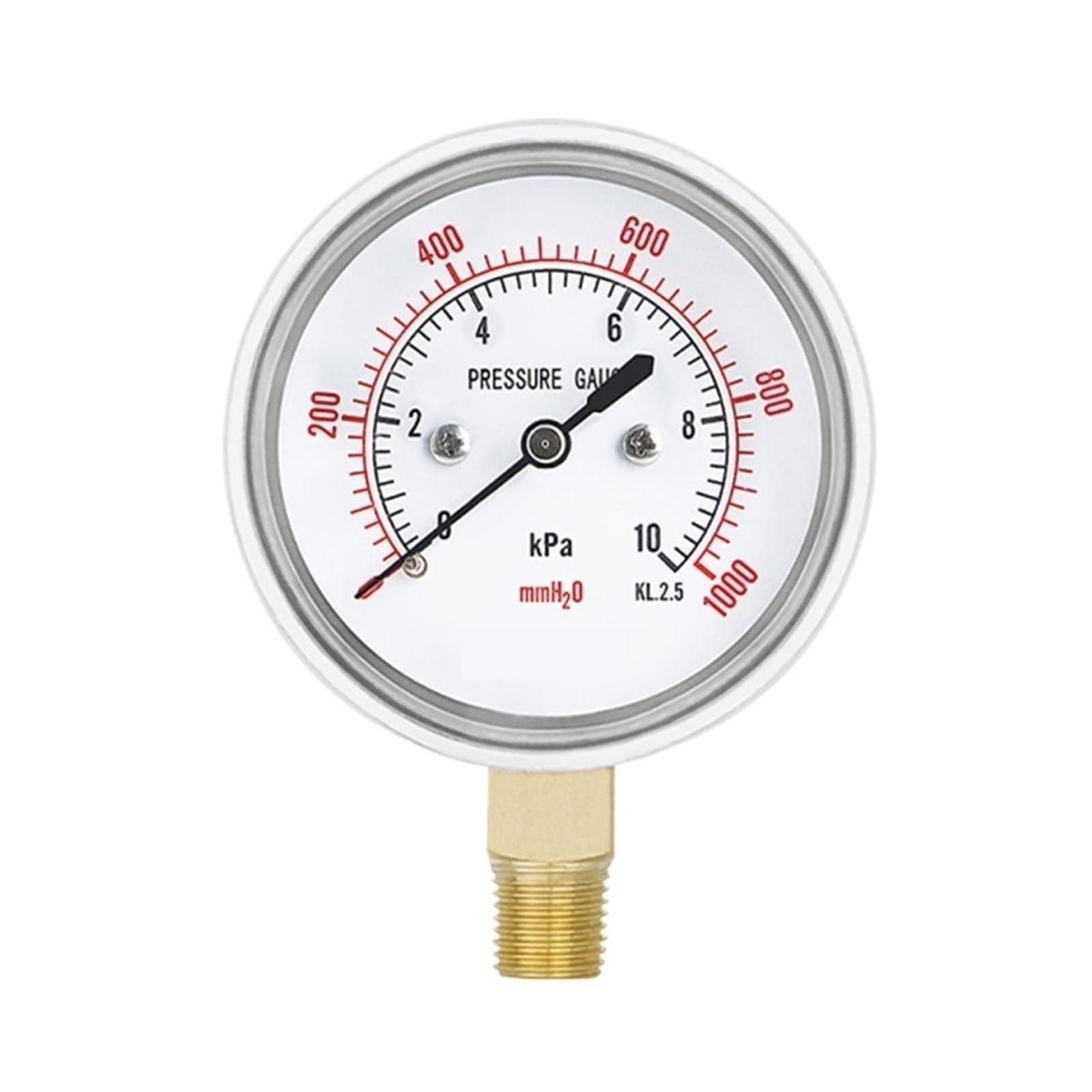 Manómetro, Manómetro de presión diafragma bajo Mirco 2,5" 4 5 6 7 10 15 20kpa/mmH2o parte inferior la industria del gas natural(NPT 1-4,0-40kpa)