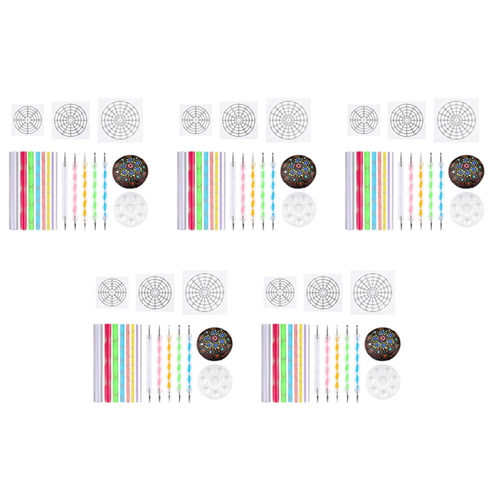 Kit para pintar mandalas en piedras y madera con 85 herramientas de puntillismo para tardes en casa