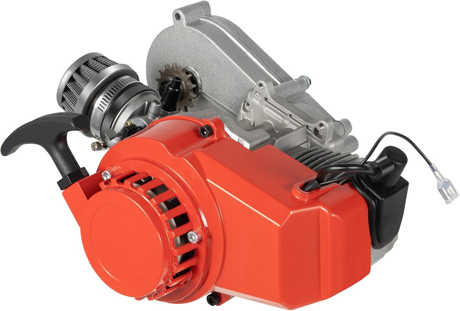 49cc 50cc 2 Stroke Racing Engine Motor, Gasoline Engine Single Cylinder Pull Rope Start Motor for Dirt Bike Pocket Bike ATV Scooters, Pocket Bike Engine Kits