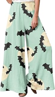 SCBFDI Golf Pants Halloween Party Plus Size Elastic High Waisted Palazzo Capris Tummy Contraol Wide Leg Lounge Pant Trousers