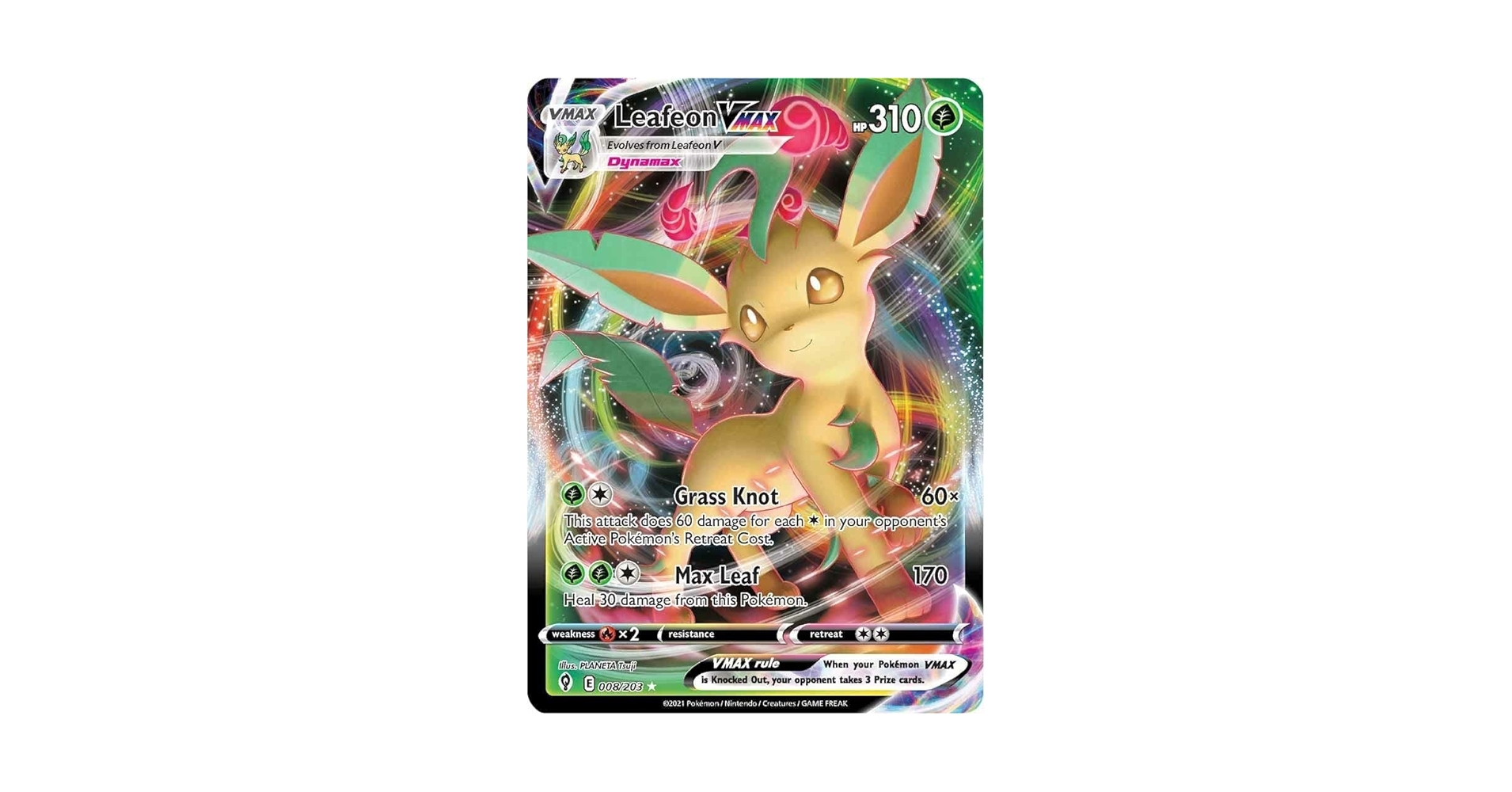 PSA10 リーフィアVMAX leafeon 2021 003 50 Amazon.com: Leafeon VMAX - 008/203 - Ultra Rare - Sword