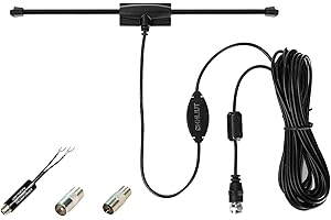 Universal Outdoor AM /FM Radio Dipole Antenna Screw F Male Plug