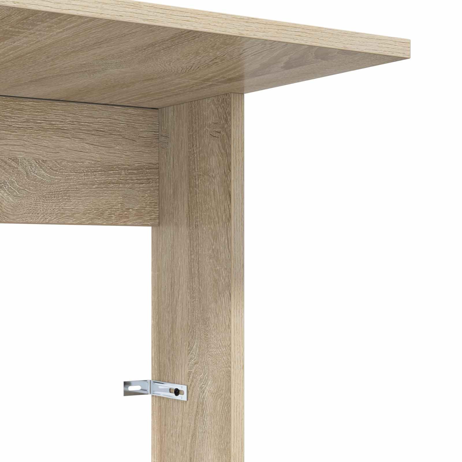 Mesa auxiliar de roble Sonoma, 40 x 38 x 62,5 cm, moderna mesa de centro de madera para salón y dormitorio, mesa estable con aspecto de madera para sofá y sillón
