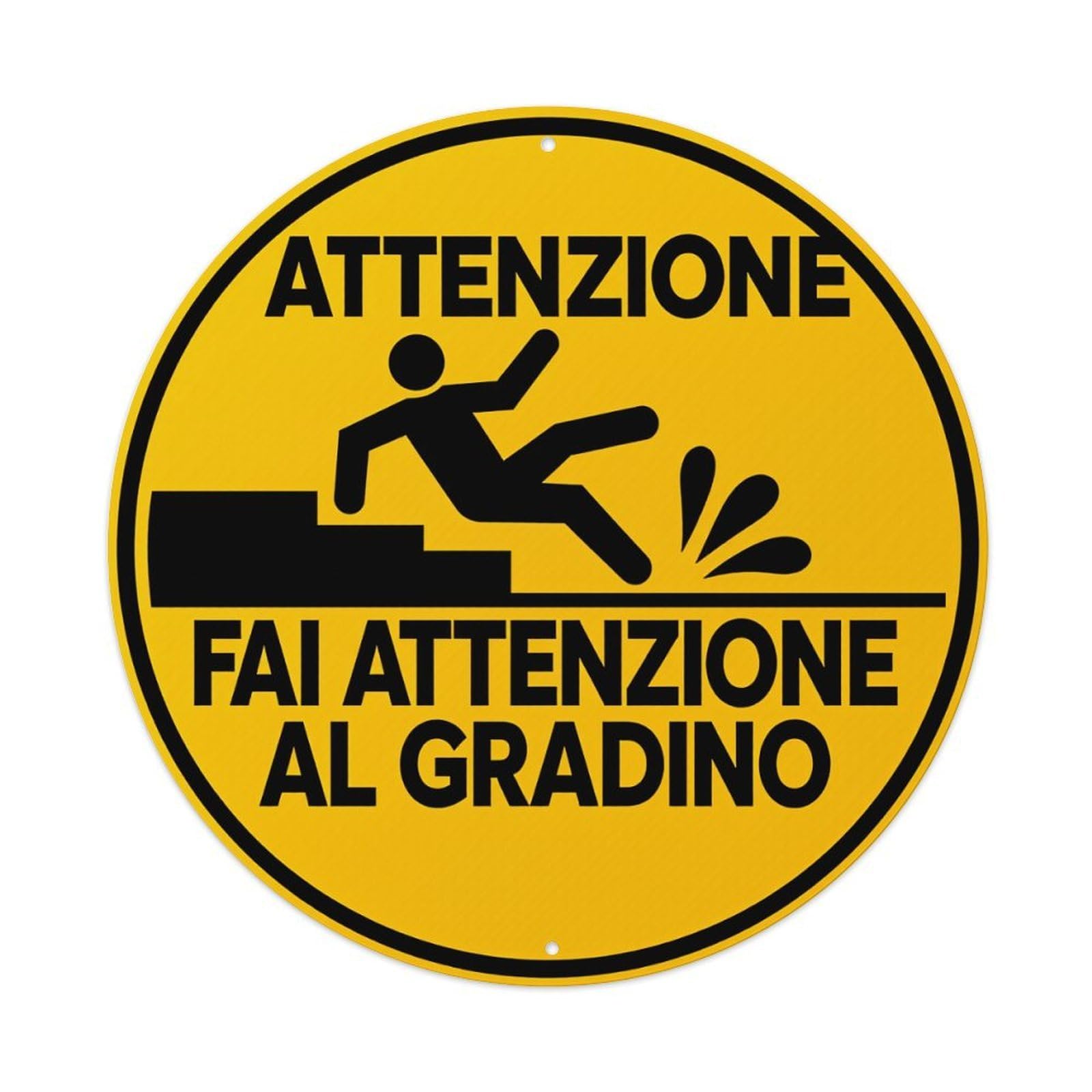 Attention Pay Attention To The Step Metal Tin Sign Plaque