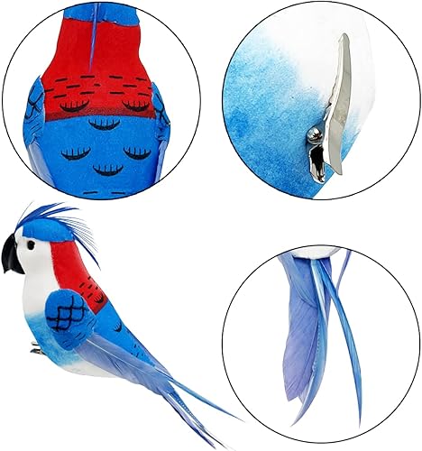 Miniatura 3 de 4 piezas de espuma de simulación artificial, loro, 6.69 pulgadas, adornos de bricolaje para decoración de boda, hogar, jardín, establecimiento,