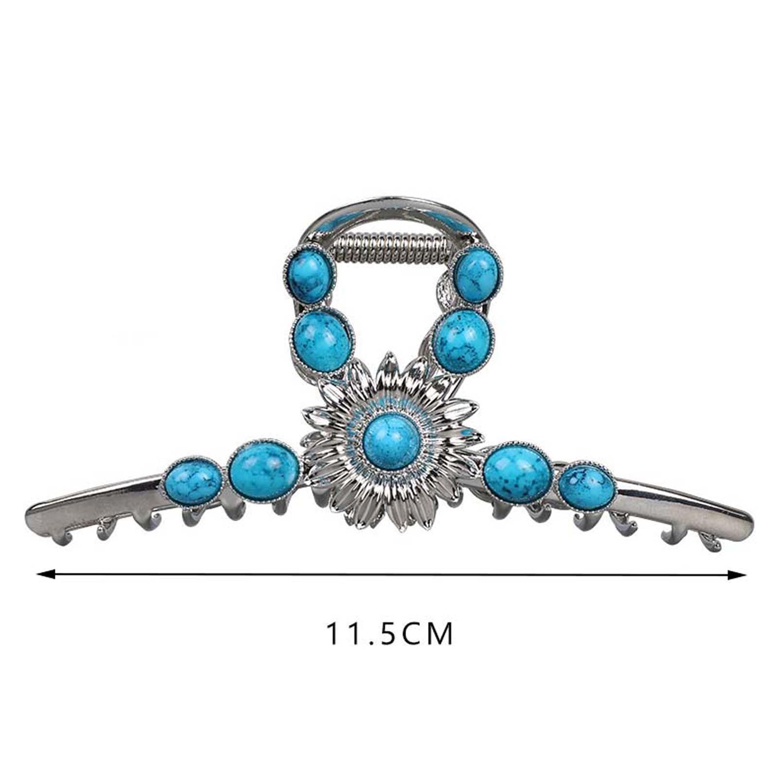 Amazon.com: Extra Large Silver Turquoise Blue Stone Sun Metal 
