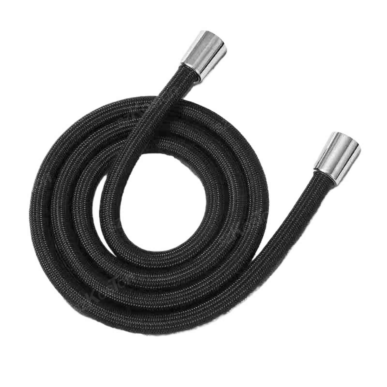 Shower Hose Bathroom High Pressure Flexible Smooth 1.5/2.0 Meter Handheld Anti Winding 2. Universal Pipe Tube for Bathroom Showers(Black,1.5M)