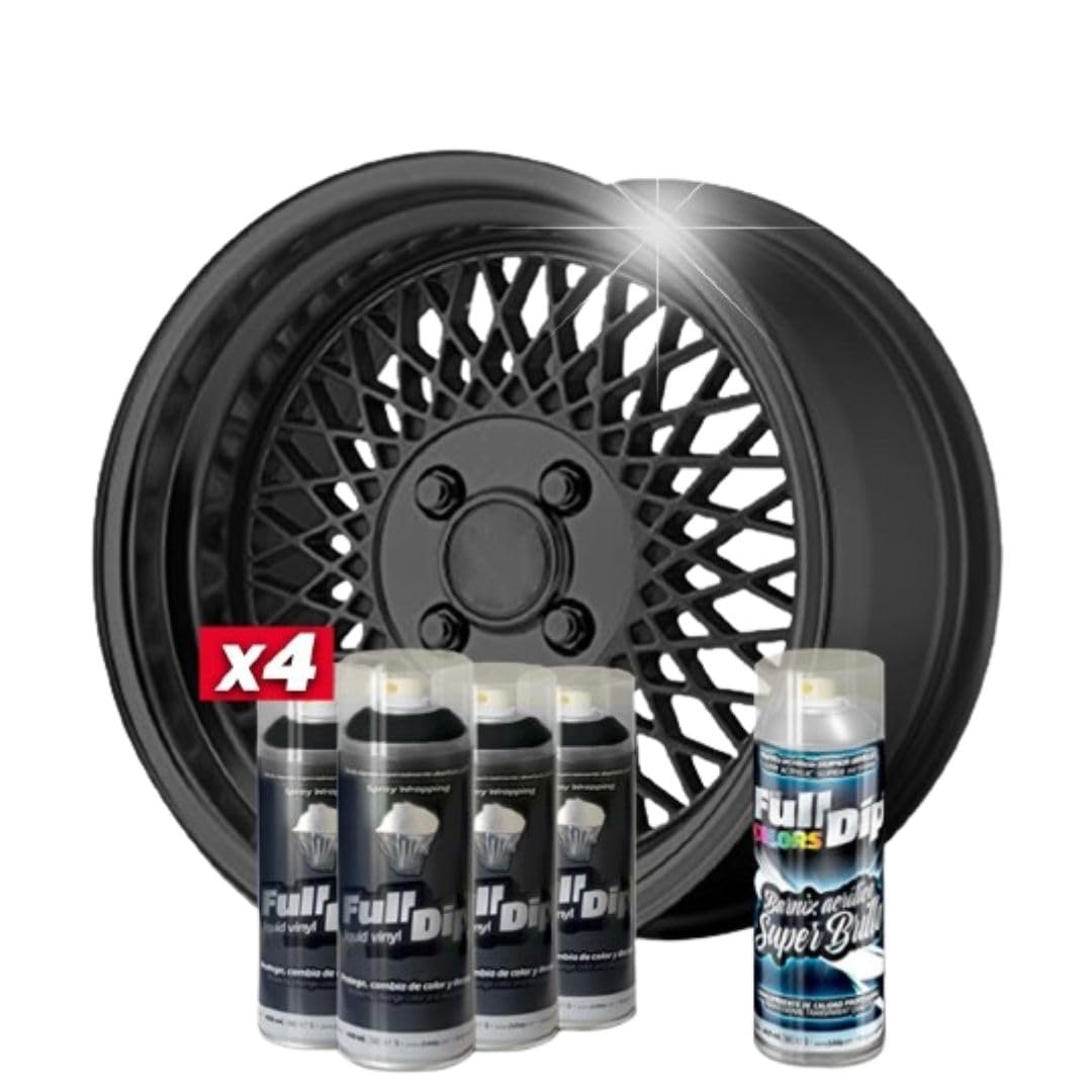 AutoFullCar 4 Pack Full DIP Glossy METALLIC HYPERBLACK