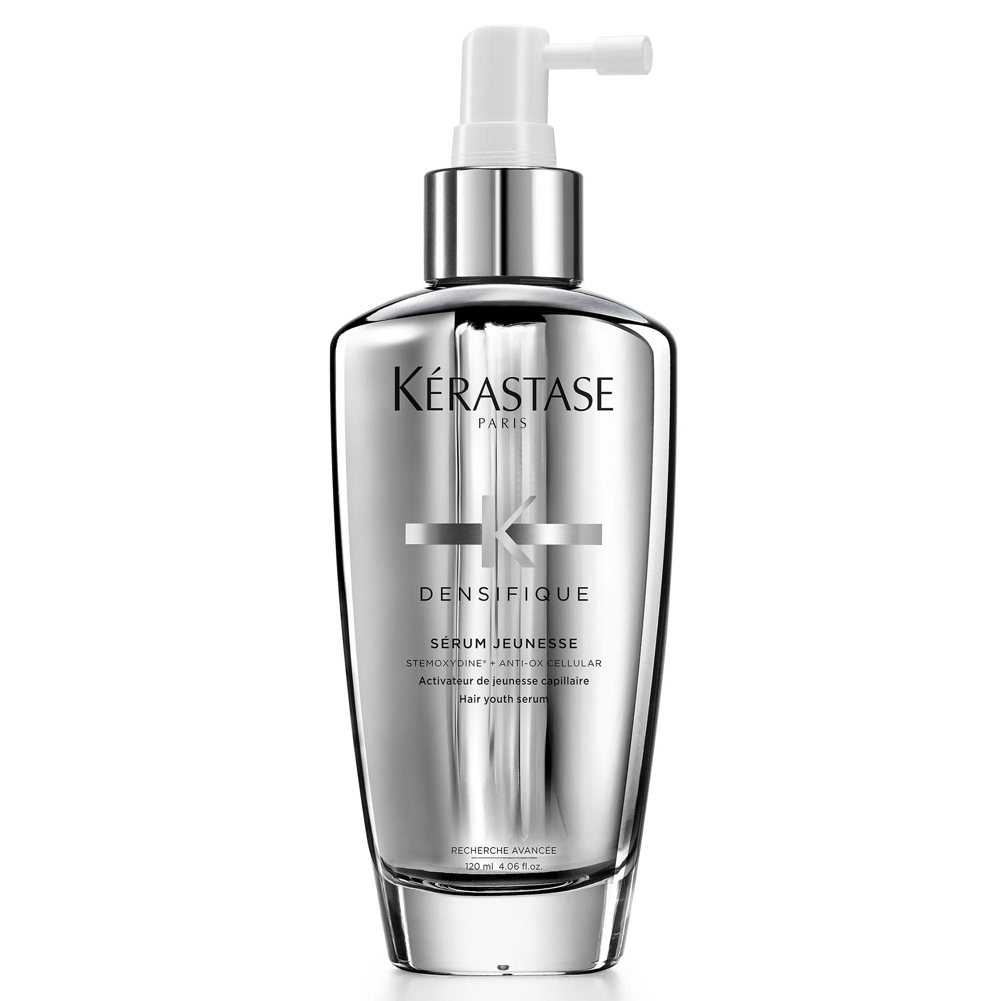 Kérastase Pflegende Haarkur für feines, dünnes und graues Haar, Wirkt verdichtend für mehr Volumen, Sérum Jeunesse, Densifique, 100 ml