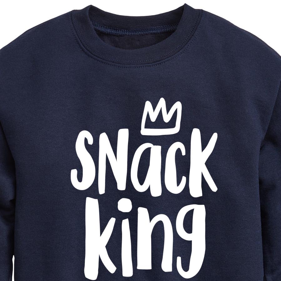 Instant Message - Snack King - Toddler & Youth Crewneck Fleece Sweatshirt3