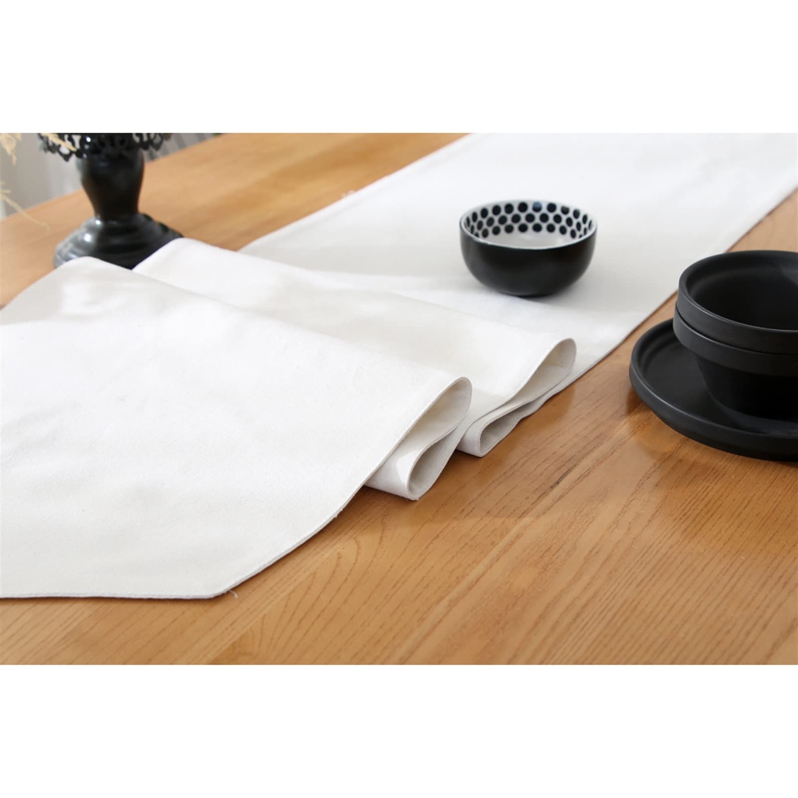 Elegancki i luksusowy Biały elegancki stół obrusowy czarny stół akcesoria Prezenty świąteczne (Color : Black, Size : 33x200cm)
