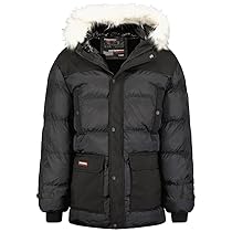 Geographical Norway Dalibor Men Parka da Uomo, Noir