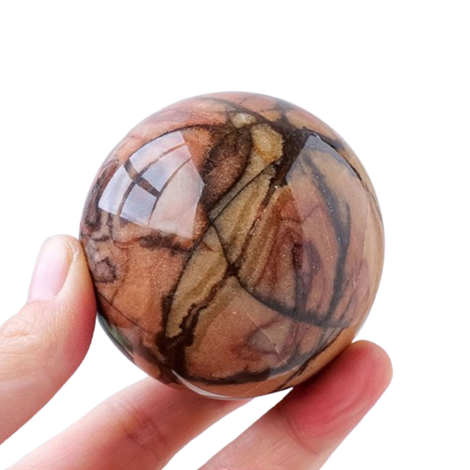 Naturale Sfera di Cristallo con Supporto Sfera Meditazione Divinatoria di Cristallo per Chakra Equilibrio Yoga Casa Ufficio Decorazione Feng Shui,50~55mm