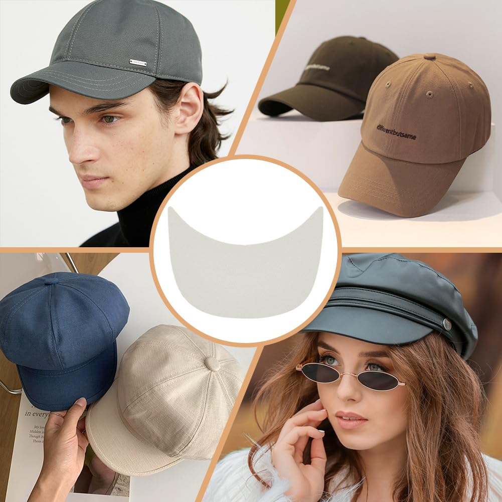 BENECREAT Inserto Visiera Berretto 20 pz - Cappello Plastica Tesa Sagomata per Cucito Artigianato