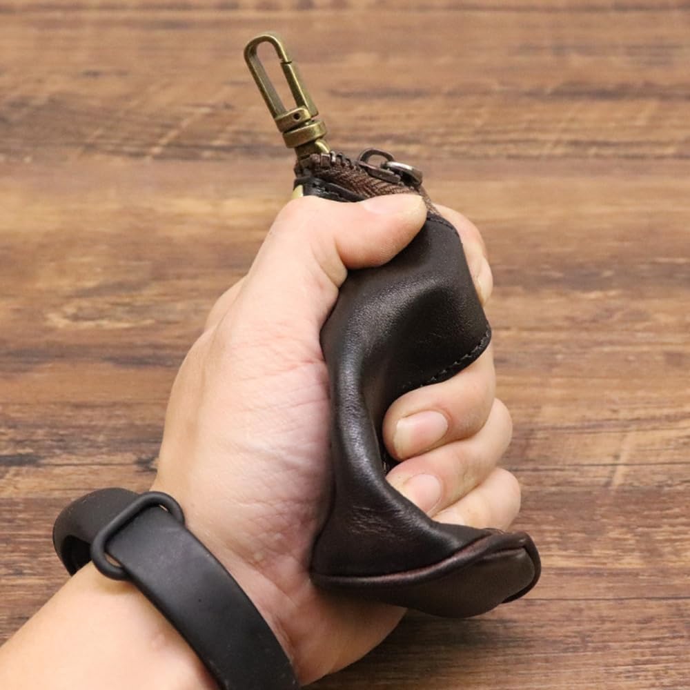 Pochette Porte-clés,Pochette en Cuir a Fermeture Éclair pour Pièces de Monnaie,Activités de Plein Air,Voyages et Affaires