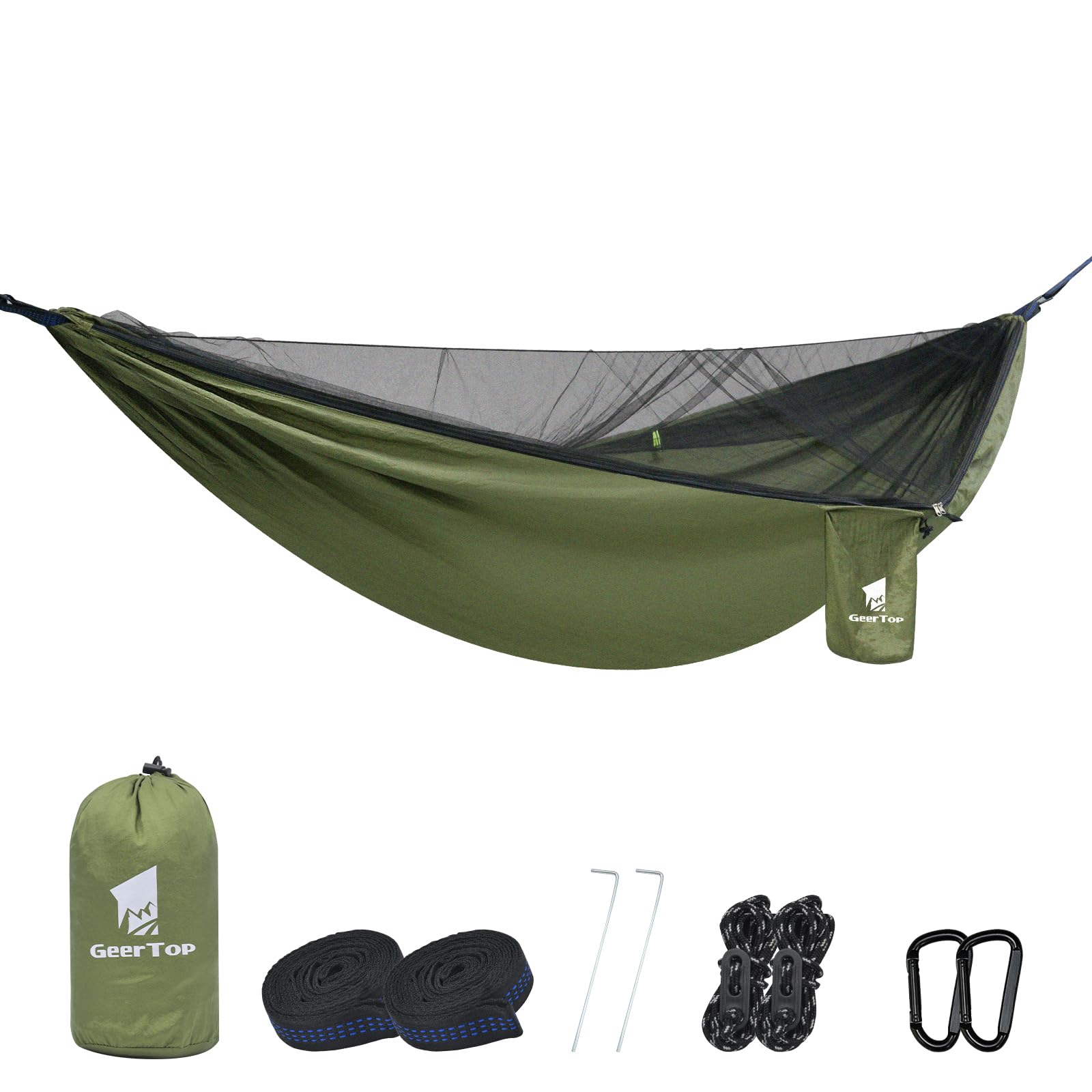 GEERTOP Hamak outdoorowy z moskitierą