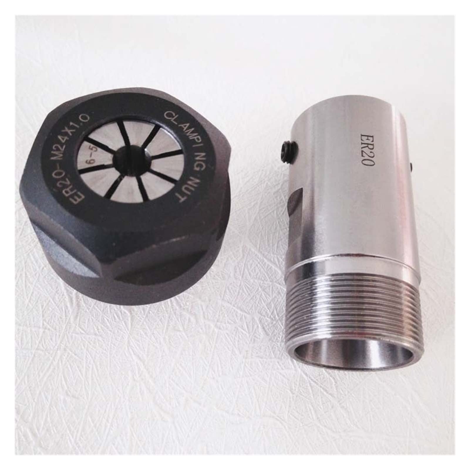 Spindelmaschinenmaschine Klemmstange ER20 Welle 8 Motor verlängerte Klemmmesser -Gravurmaschinen -Bohrer -Set mit mit ER20 Futter, Rostschutz(5.0mm)