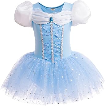 REXREII Toddler Girls Princess Ballerina Tutu Dress Baby Kids Fancy Dress Up Halloween Costume