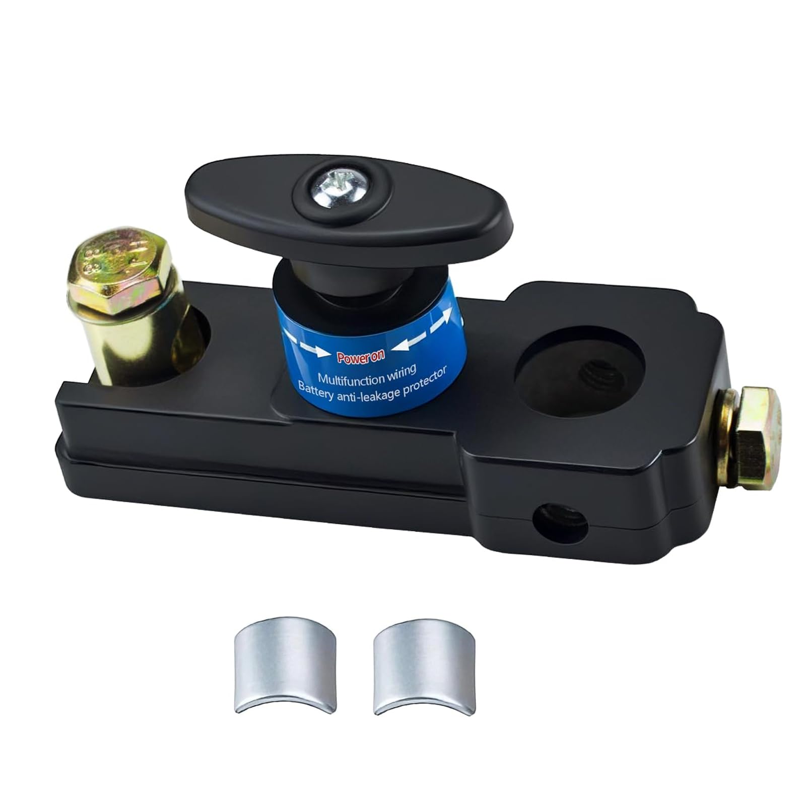 Car Battery Cut Off Switch, Battery Disconnect Switch 12V for Car, Prevents Battery Drain During Vehicle Storage, Emergency Power Shut-Off for Maintenance, Includes Two Mounting Pads-image-9