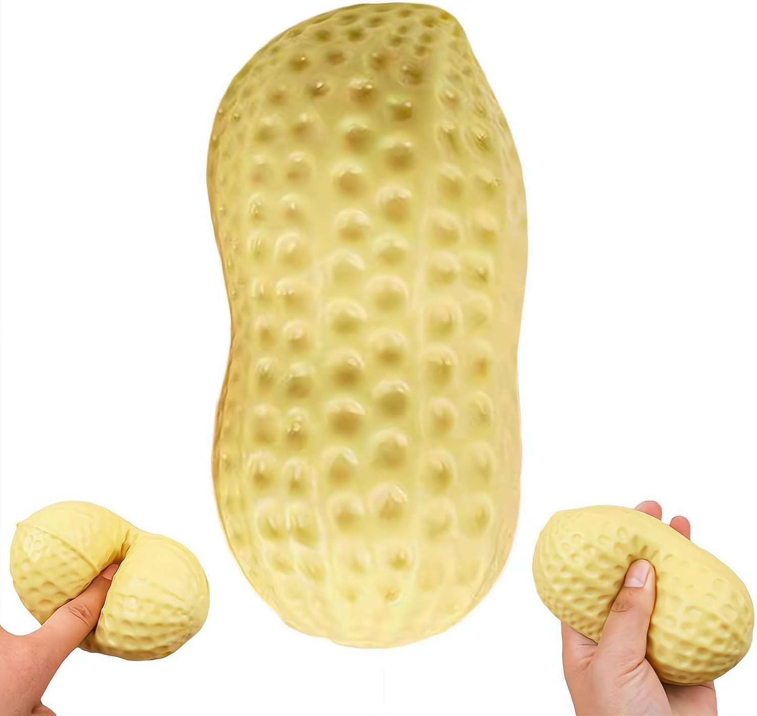 Peanut Squishy, 2026 New Realistic Shaped Squeezes Balls, Fruit Squeeze Slow Rising Stress Relief Soft Cute Anxiety Peanut Gifts Party Favor — image 1