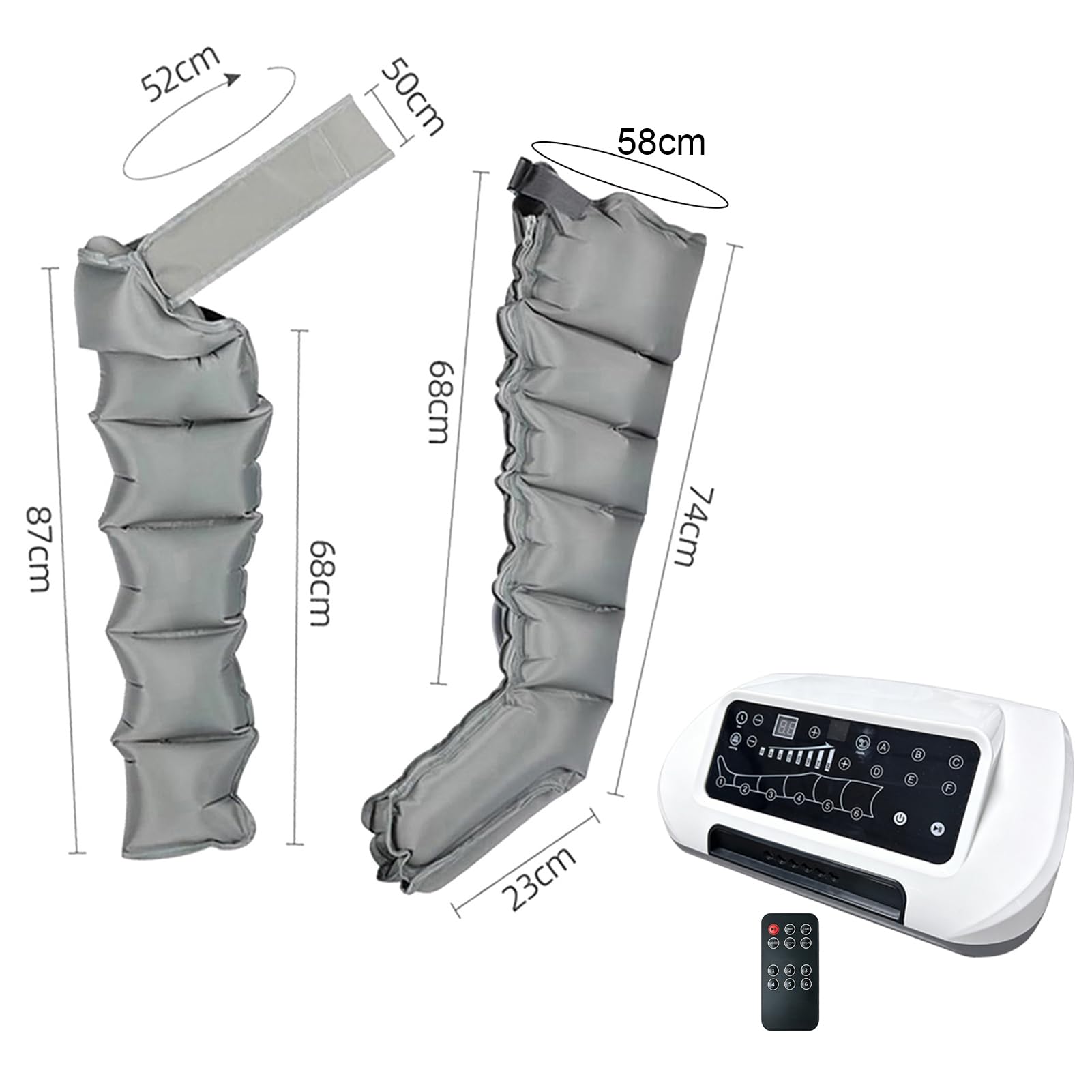 Presoterapia Piernas para Casa | Botas Presoterapia Piernas Y Abdomen Brazos 6 Camaras Maquina | Profesional Masajeador Presoterapia | 6 Programas | 0-240 mmHg Ajustables