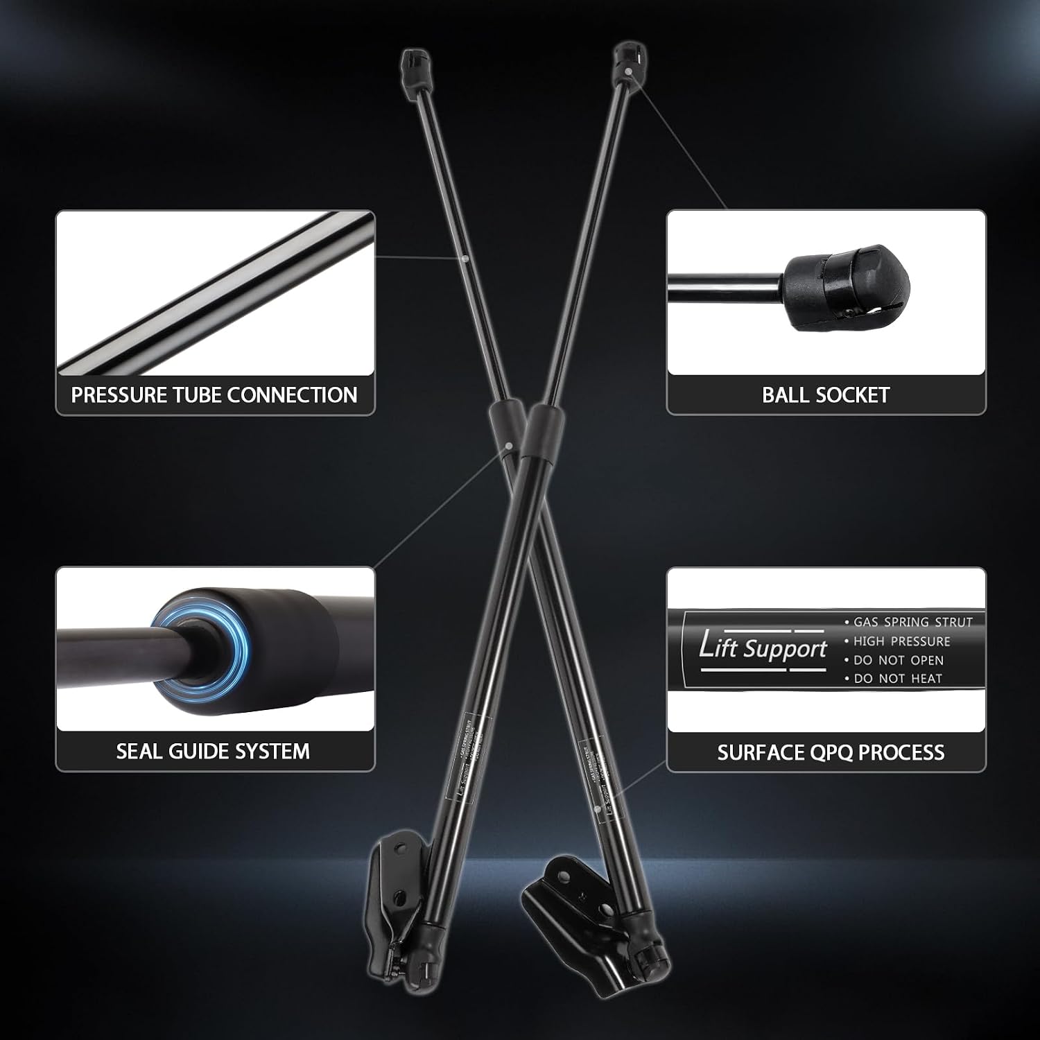 Tailgate Trunk Lift Supports for Subaru Crosstrek 2018 2019 2020 2021 2022 2023 Struts Gas Springs Shocks (Pack of 2) OE#PM4021LR